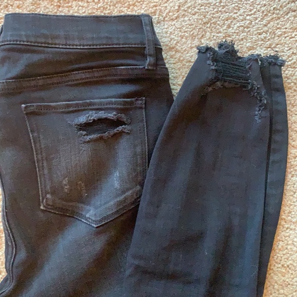 8 Mid Rise Destroyed Super Skinny Ankle Jeans - Picture 5 of 5
